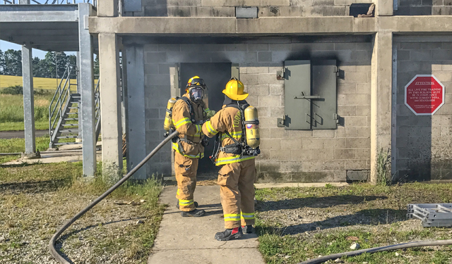 Fire fighter training at the Public Safety Training Center
