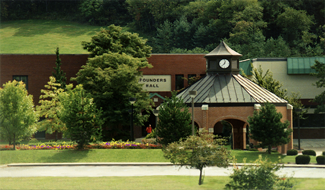 Founders Hall and the pavilion, late 1990s.