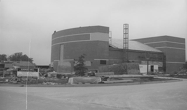 The construction of Science Hall.