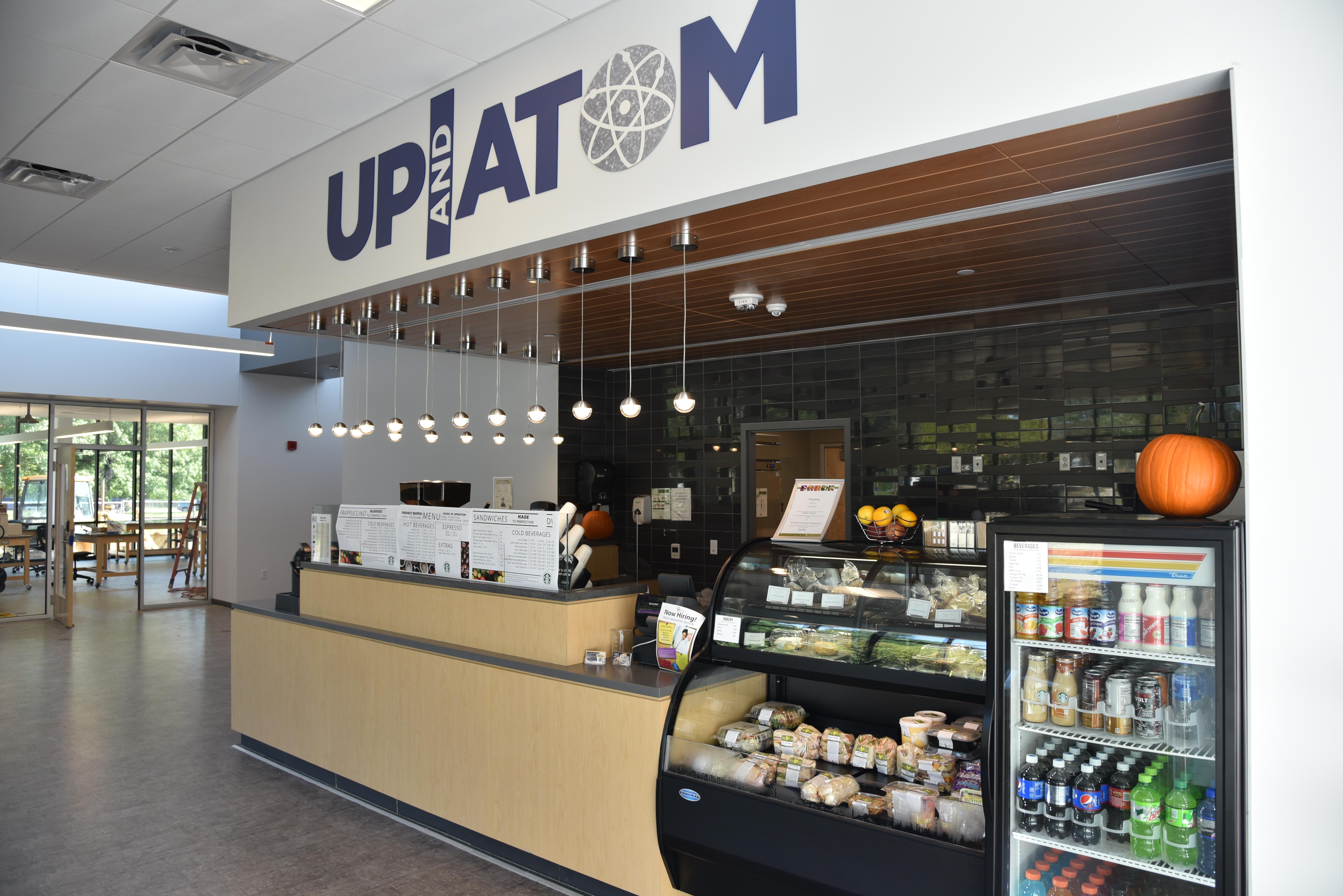 Up and Atom cafe serves coffee and more.