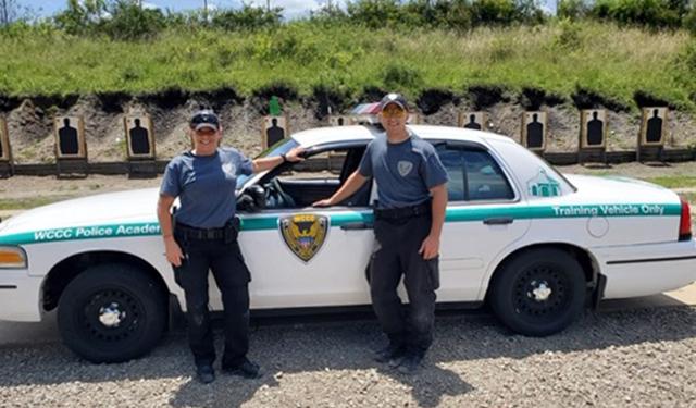 Cadets with training car