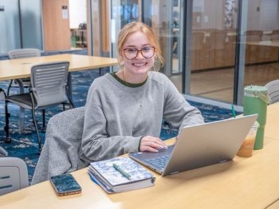 Student at desk