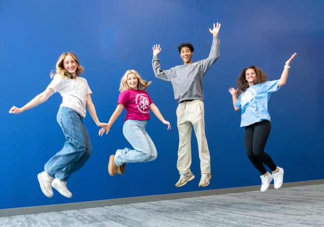 Students Jumping
