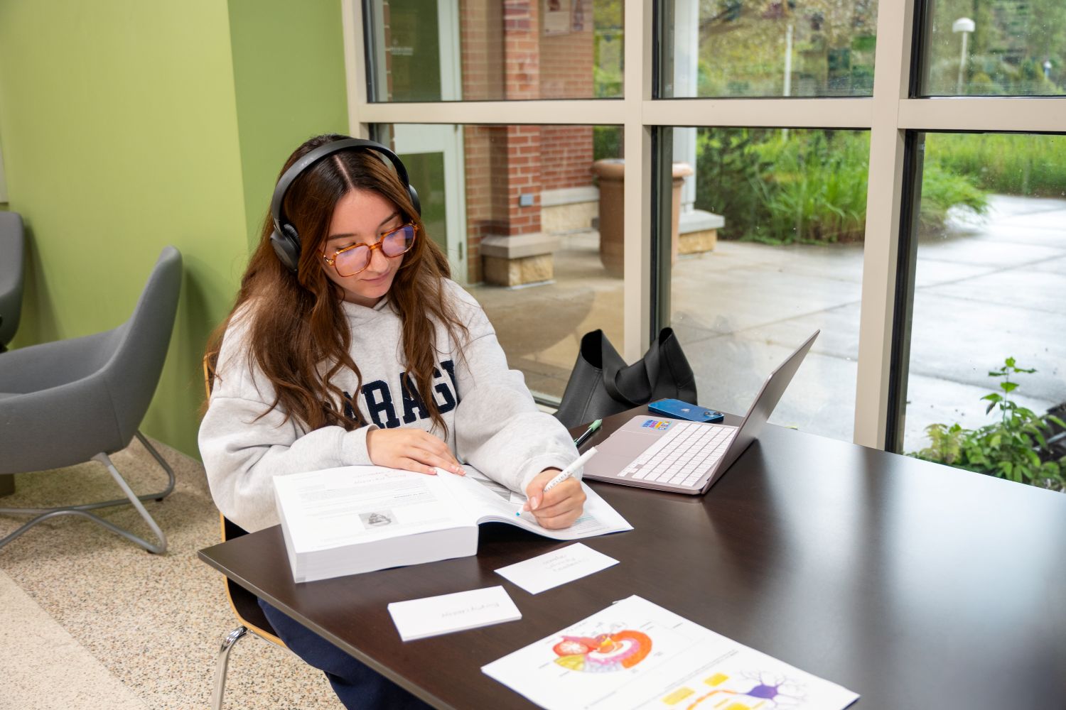 Girl doing homework